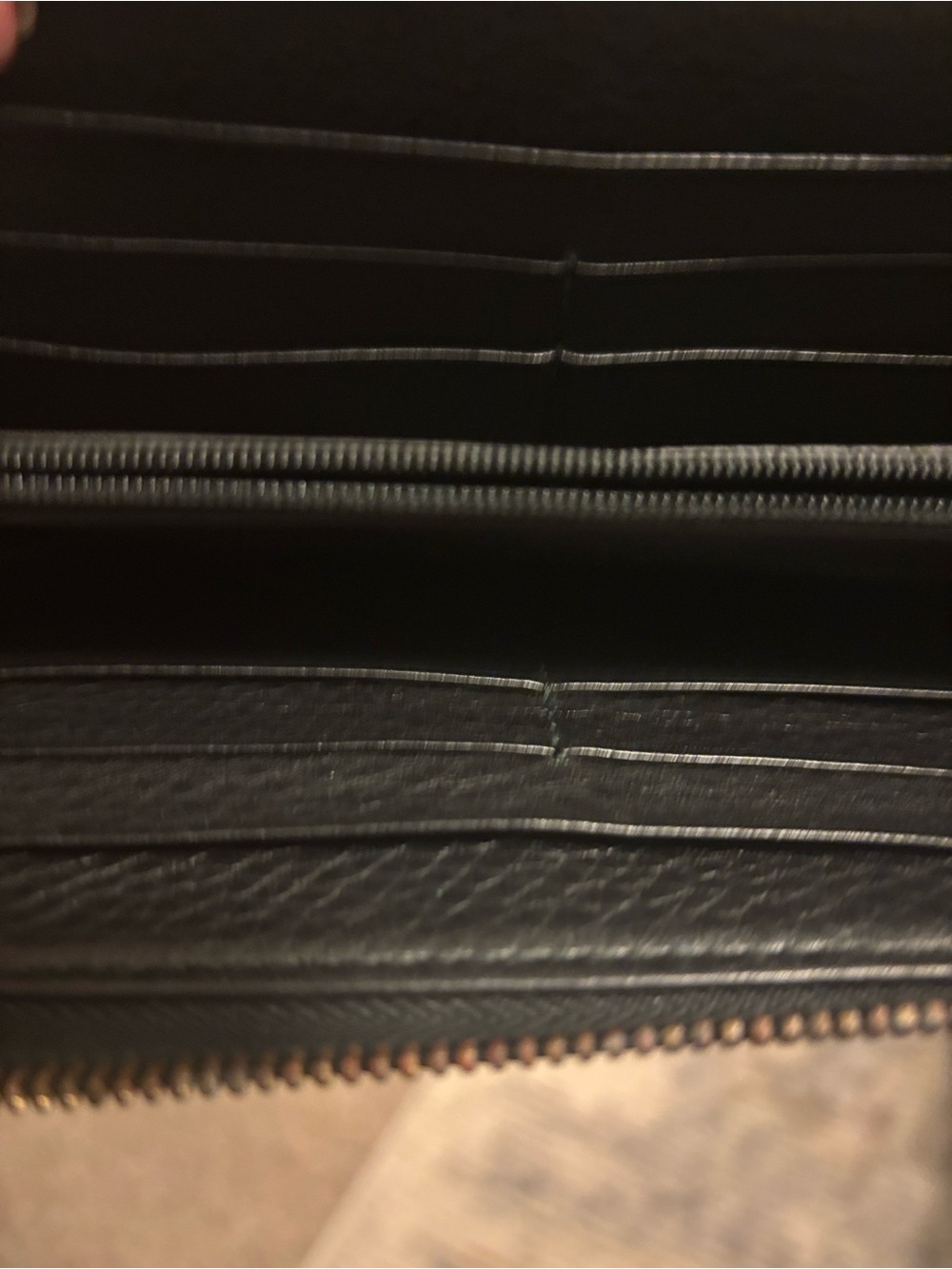 Gucci Navy Blue Leather Zip Wallet with Gold Zipper AUTHENTIC RETAIL $1850 - Picture 3 of 10